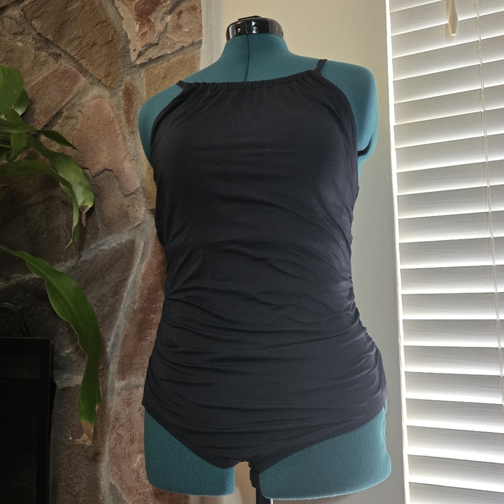 Jantzen Rouched One Piece Siren Halter  Swimsuit